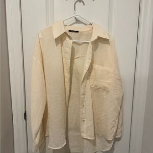 Cream Button-Up Shirt